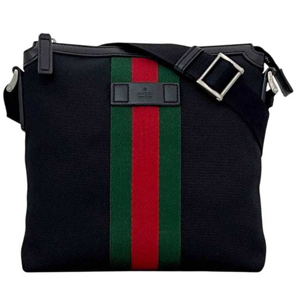 GUCCI Black Leather Shoulder Bag